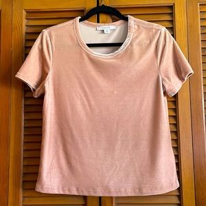 Dusty Rose Velvet Tee